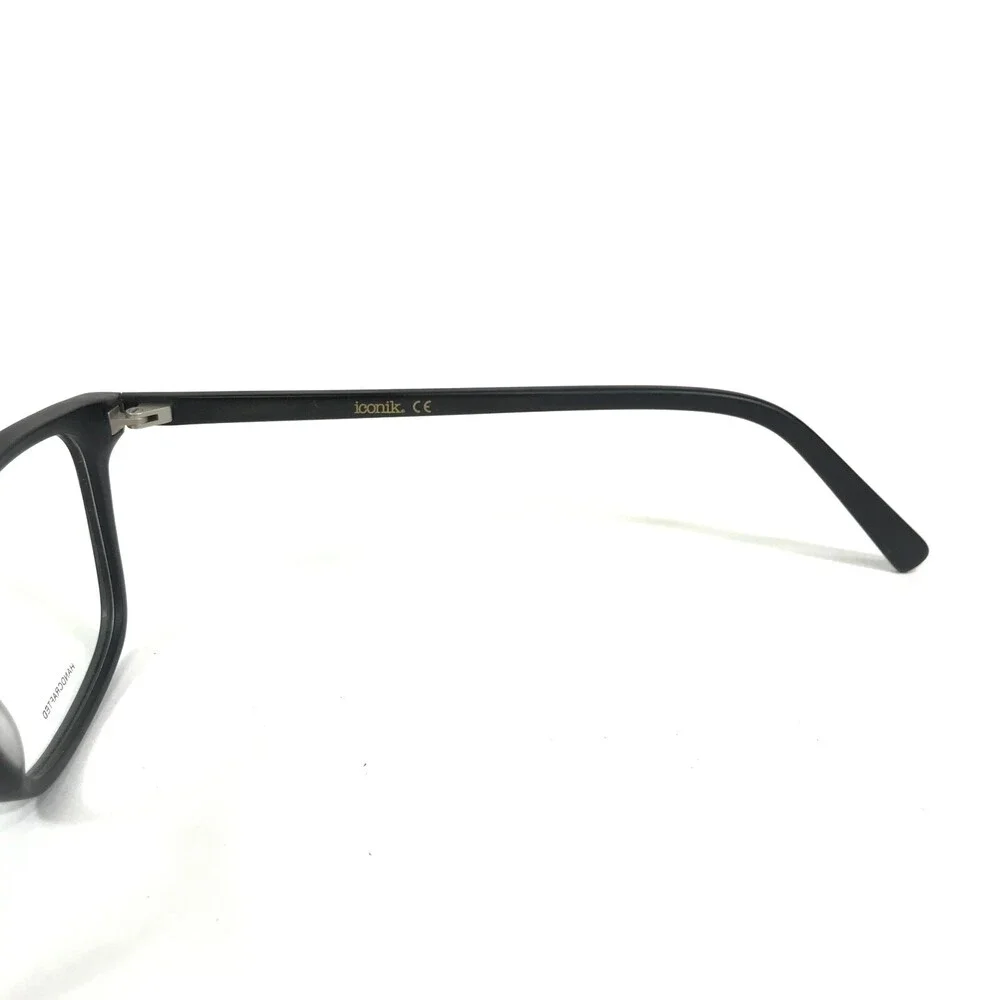 Iconik Eyeglasses Frames Derek C1 Black Square Full Rim 52-19-140